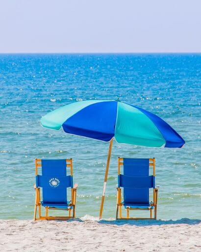 Beach chair and umbrella rentals
